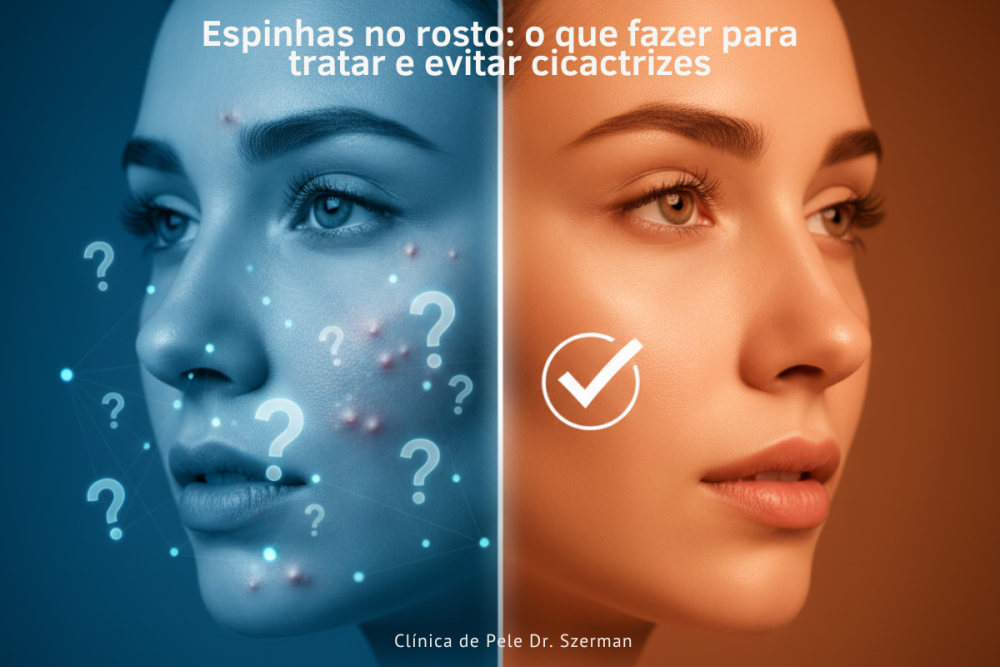 espinhas no rosto