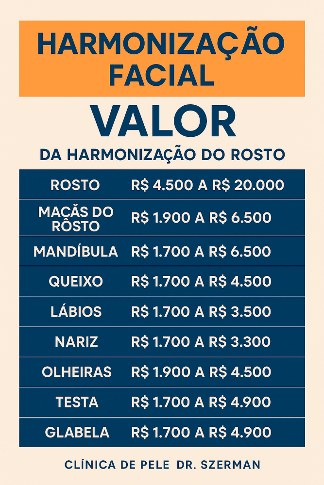 harmonização facial preço
