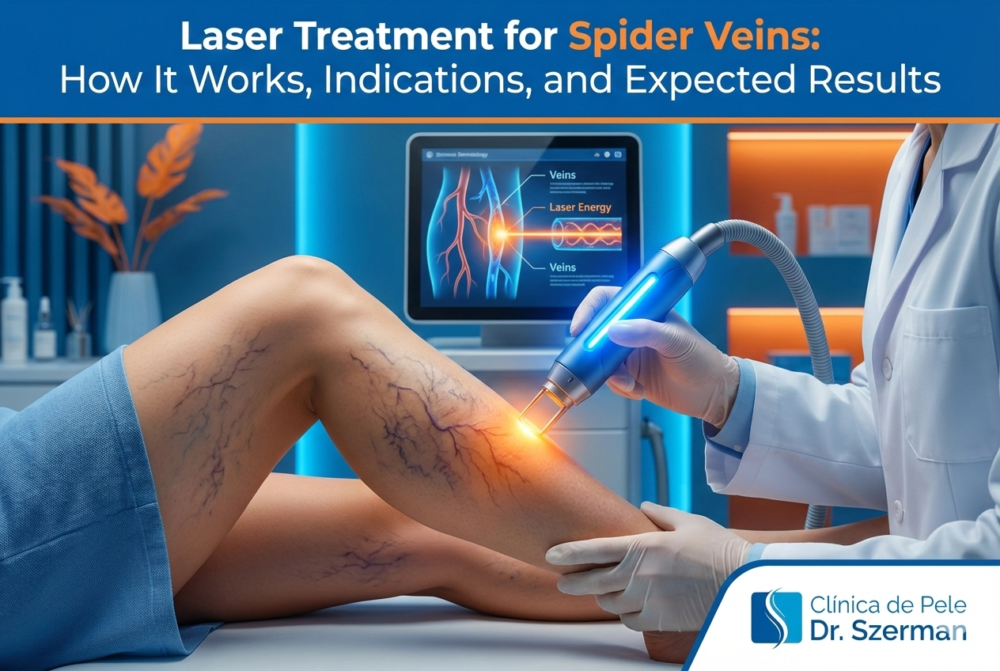 Laser treatment for spider veins