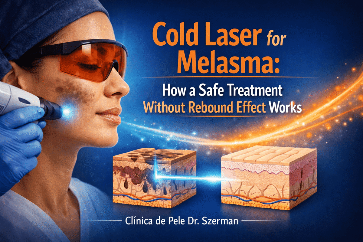 Clínica de Pele | Dermatologia & Estética | Cold Laser for Melasma: How a Safe Treatment Without Rebound Effect Works Cold Laser for Melasma