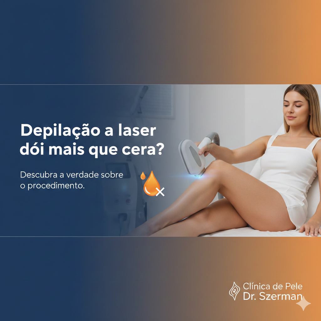 Depilação a laser dói mais que cera