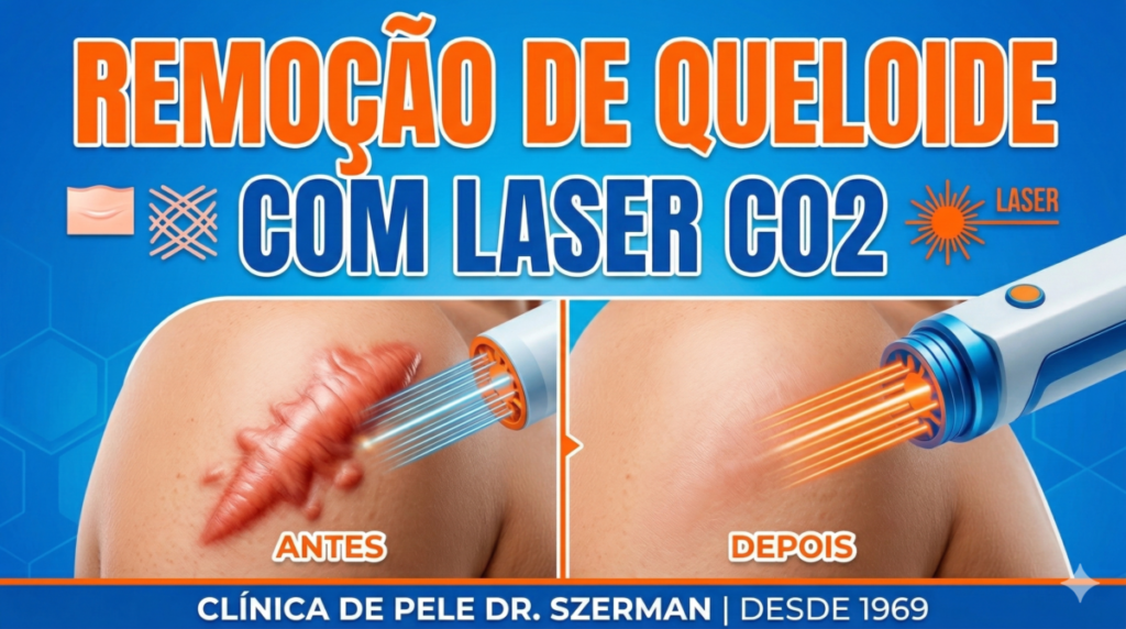 Remoção de Queloide com Laser CO2 antes e depois